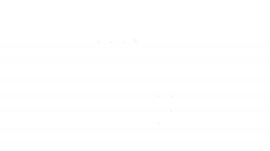 Siyah çizgi araba hava filtresi simgesi beyaz arkaplanda izole edildi. Otomobil tamir hizmeti sembolü. 4K Video hareketli grafik canlandırması