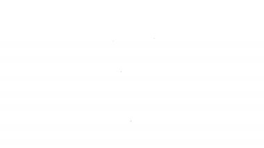 Siyah çizgi motor piston simgesi beyaz arkaplanda izole edildi. Araba motoru pistonu işareti. 4K Video hareketli grafik canlandırması