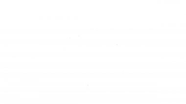 Siyah çizgi, beyaz arka planda izole edilmiş hap kapsülü ikonu vitamin kompleksi. Sağlıklı bir yaşam tarzı. 4K Video hareketli grafik canlandırması