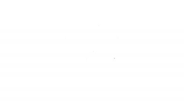 Siyah çizgi Stopwatch simgesi beyaz arkaplanda izole edildi. Zaman göstergesi. Kronometre işareti. 4K Video hareketli grafik canlandırması