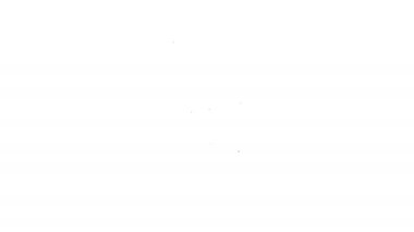 Beyaz arkaplanda siyah çizgi madalyası ikonu izole edildi. Kazanan başarı işareti. Ödül madalyası. 4K Video hareketli grafik canlandırması