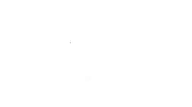 Beyaz arkaplanda izole edilmiş metin satışı simgesi olan siyah çizgi asma işareti. Mesaj indirimli tabela. 4K Video hareketli grafik canlandırması