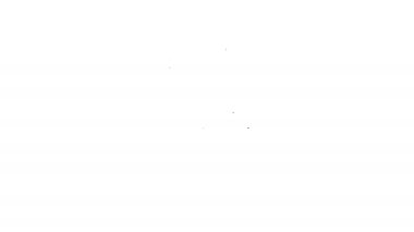 Siyah çizgi yıkama simgesi beyaz arkaplanda izole edildi. Çamaşır makinesi simgesi. Çamaşır makinesi, çamaşır makinesi. Ev aletleri sembolü. 4K Video hareketli grafik canlandırması