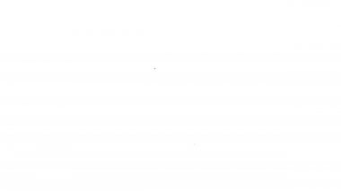 Beyaz arkaplanda siyah çizgi ev anahtarı simgesi izole edildi. 4K Video hareketli grafik canlandırması