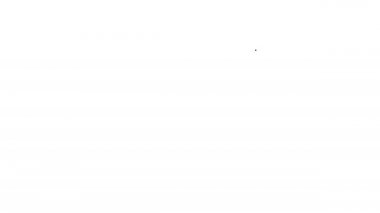 Beyaz arka planda siyah çizgi ev planı simgesi izole edildi. 4K Video hareketli grafik canlandırması