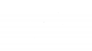 Siyah çizgi Megafon simgesi beyaz arkaplanda izole edildi. Sözcü işareti. 4K Video hareketli grafik canlandırması