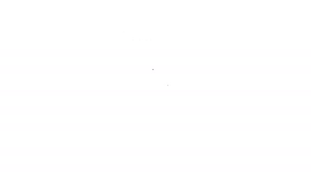 Schwarze Linie Kanister für Motoröl Symbol isoliert auf weißem Hintergrund. Ölliter. Ölwechsel Service und Reparatur. Motorölzeichen. 4K Video Motion Grafik Animation — Stockvideo