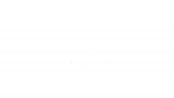 Μαύρη γραμμή Paint πιστόλι ψεκασμού εικονίδιο απομονώνονται σε λευκό φόντο. 4K Γραφική κίνηση κίνησης βίντεο — Αρχείο Βίντεο
