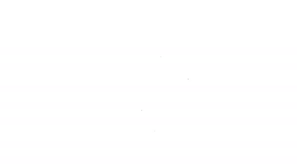 Чорна лінія Воронка або фільтр і значок краплі моторної олії ізольовані на білому тлі. 4K Відео рух графічна анімація — стокове відео