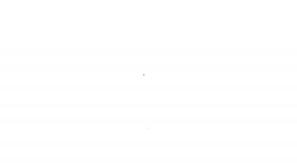 Černá čára Klub rváčů MMA ikona izolované na bílém pozadí. Smíšené bojové umění. Grafická animace pohybu videa 4K — Stock video