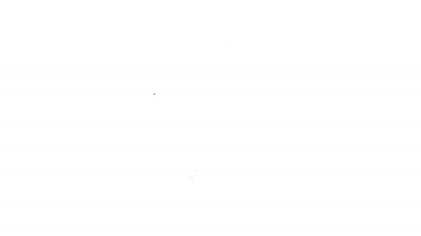 Línea negra Signo colgante con texto Icono de venta aislado sobre fondo blanco. Letrero con texto Venta. Animación gráfica de vídeo 4K — Vídeo de stock