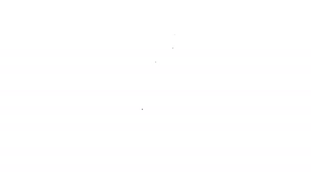 Czarna linia Wiszący znak z tekstem Ikona sprzedaży izolowane na białym tle. Podpis z tekstem Sprzedaż. 4K Animacja graficzna ruchu wideo — Wideo stockowe