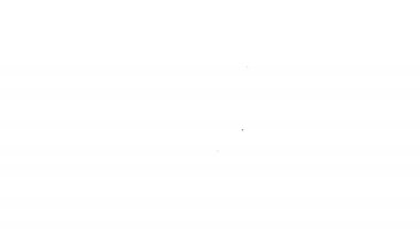 Siyah çizgi dondurma beyaz arka planda izole edilmiş bir çubuk simgesi. Güzel sembol. 4K Video hareketli grafik canlandırması