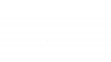 Siyah çizgi Şefi şapkası simgesi beyaz arkaplanda izole edildi. Aşçılık sembolü. Aşçı şapkası. 4K Video hareketli grafik canlandırması