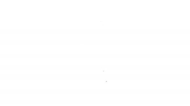 Siyah çizgi, beyaz arka planda izole edilmiş sütlü cam şişe. 4K Video hareketli grafik canlandırması