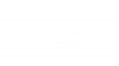 Siyah çizgi Sıcak sauna taşları simgesi beyaz arkaplanda izole edildi. Spa tatil beldesi, hamamda dinlenme. Elektrikli ısıtıcıda sıcak taşlar. 4K Video hareketli grafik canlandırması