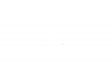 Sauna simgesindeki siyah çizgi adamı beyaz arka planda izole edildi. 4K Video hareketli grafik canlandırması