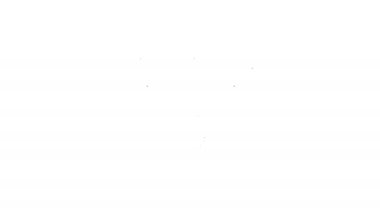 Siyah çizgi Aroma mum simgesi beyaz arkaplanda izole edildi. 4K Video hareketli grafik canlandırması