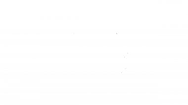 Siyah çizgi sauna kova ikonu beyaz arkaplanda izole edilmiş. 4K Video hareketli grafik canlandırması