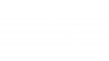 Siyah çizgi havlu yığını simgesi beyaz arkaplanda izole edildi. 4K Video hareketli grafik canlandırması