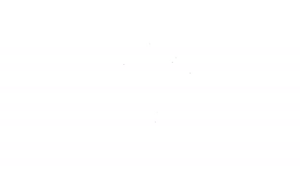 Černá čára Pivo vaření ikona izolované na bílém pozadí. Grafická animace pohybu videa 4K — Stock video