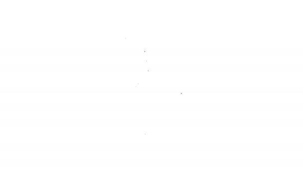 Linha preta Ícone de garrafa de cerveja isolado no fundo branco. Animação gráfica em movimento de vídeo 4K — Vídeo de Stock