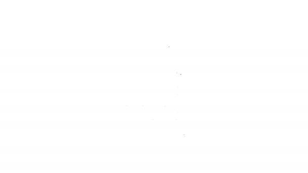 Linha preta Ícone abridor de garrafas isolado no fundo branco. Animação gráfica em movimento de vídeo 4K — Vídeo de Stock