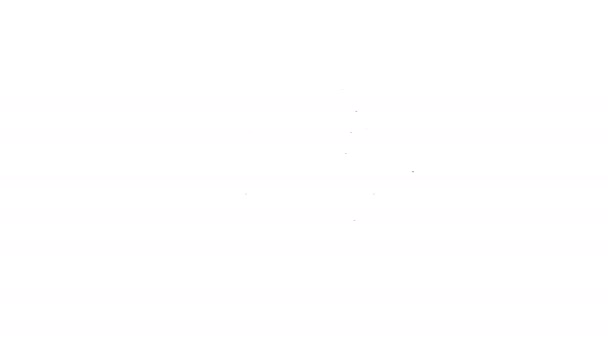 Zwarte lijn Sauna bank met emmer pictogram geïsoleerd op witte achtergrond. 4K Video motion grafische animatie — Stockvideo