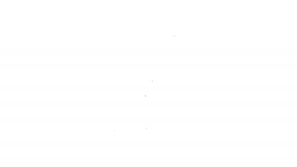 Siyah çizgi Kutsal Kase ya da beyaz arka planda izole edilmiş bir kadeh ikonu. Hıristiyan kadehi. Hıristiyanlık ikonu. 4K Video hareketli grafik canlandırması — Stok video