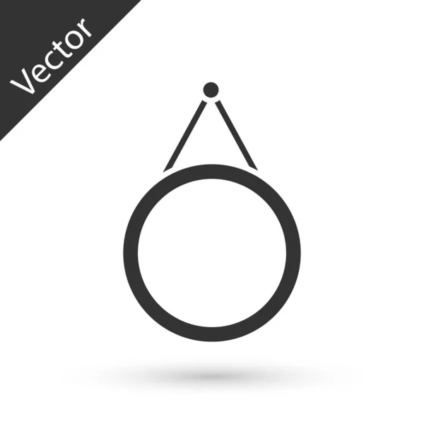Graues Spiegel Symbol Isoliert Auf Weißem Hintergrund Vektor — Stockvektor