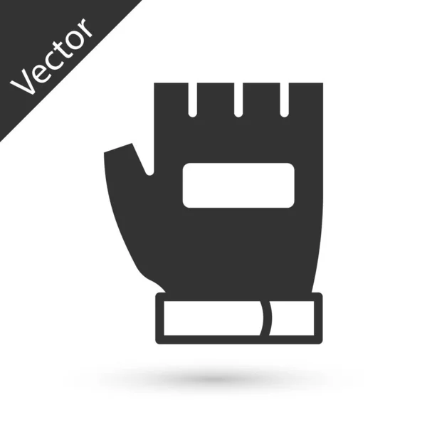 Guantes Grises Icono Aislado Sobre Fondo Blanco Deporte Extremo Equipamiento — Vector de stock