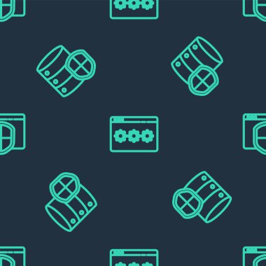 Hat parola korumasını, kalkanlı sunucuyu ve tarayıcıyı sorunsuz bir şekilde ayarla. Vektör.