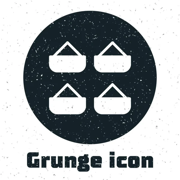 Grunge Ινδικό Μπαχαρικό Εικονίδιο Απομονώνονται Λευκό Φόντο Μονόχρωμη Παλιά Ζωγραφιά — Διανυσματικό Αρχείο
