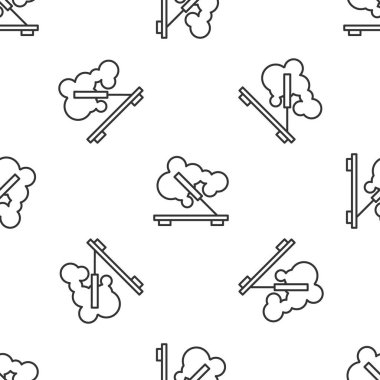 Gri çizgi kokulu spa çubuğu beyaz arka planda izole edilmiş ahşap bir simge. Tütsü çubuğu. Kozmetik prosedür aromaterapisi. Vektör.