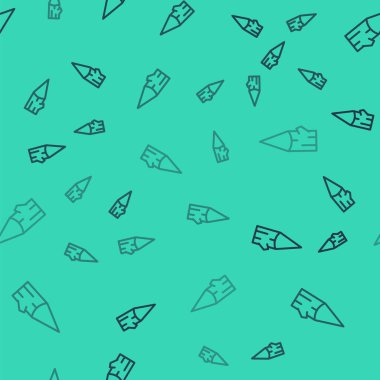 Siyah çizgi tahta kütük simgesi yeşil arka planda izole edilmiş pürüzsüz desen. Vektör.