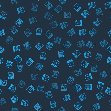 WAV dosya belgesini, JS, TXT ve PNG 'yi pürüzsüz desen üzerine ayarla. Vektör.