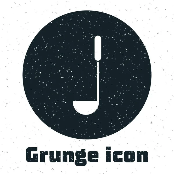 Grunge Kitchen Schöpfkelle Symbol Isoliert Auf Weißem Hintergrund Kochutensilien Bestecklöffelzeichen — Stockvektor