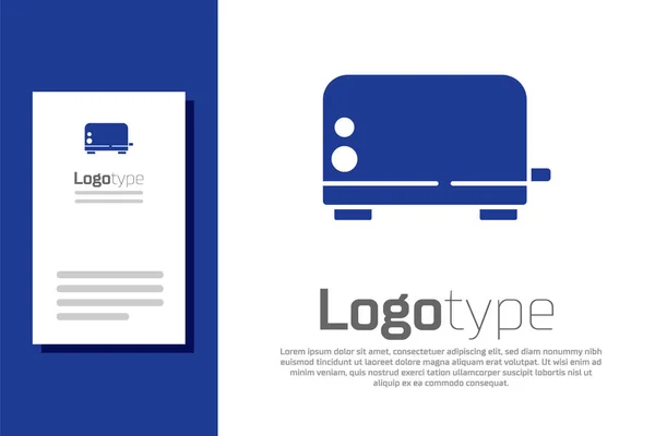 Icono Tostadora Azul Aislado Sobre Fondo Blanco Elemento Plantilla Diseño — Archivo Imágenes Vectoriales