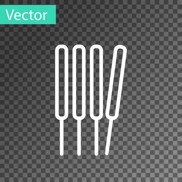 Ligne Blanche Arôme Bâtons Encens Arômes Icône Isolé Sur Fond — Image vectorielle