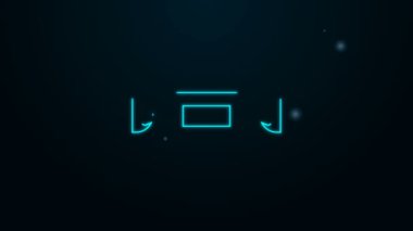 Parlayan neon hattı Candy simgesi siyah arkaplanda izole edildi. 4K Video hareketli grafik canlandırması