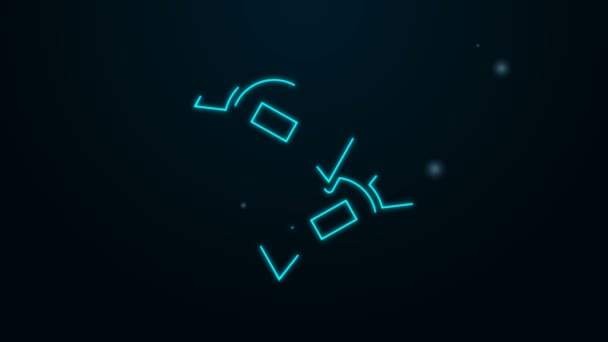 Linha de néon brilhante ícone Candy isolado no fundo preto. Animação gráfica em movimento de vídeo 4K — Vídeo de Stock