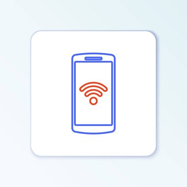 Beyaz arka planda izole edilmiş Dünya çizgisi ikonu. Renkli taslak konsepti. Vektör