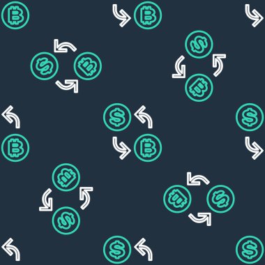 Dolar simgesi olan çizgi işlemci çipi siyah arka planda izole edilmiş. İşlemci, merkezi işlem birimi, mikroçip, mikro devre, bilgisayar işlemcisi. Vektör