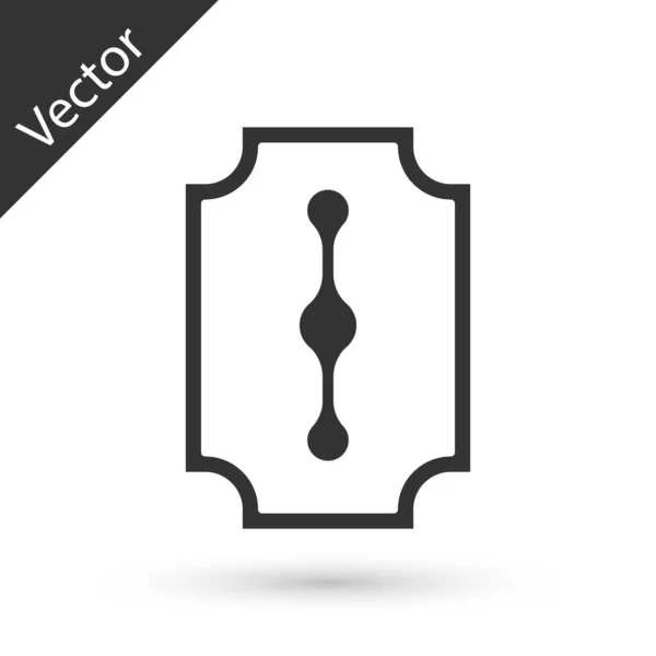 Grey Blade Razor Icon Isolated White Background Vector Illustration — Stock Vector