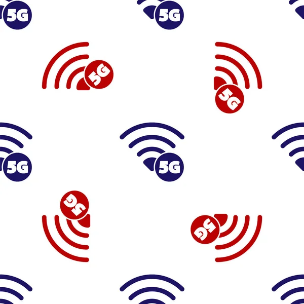 Blu Rosso Nuova Icona Connessione Internet Wifi Wireless Isolato Modello — Vettoriale Stock