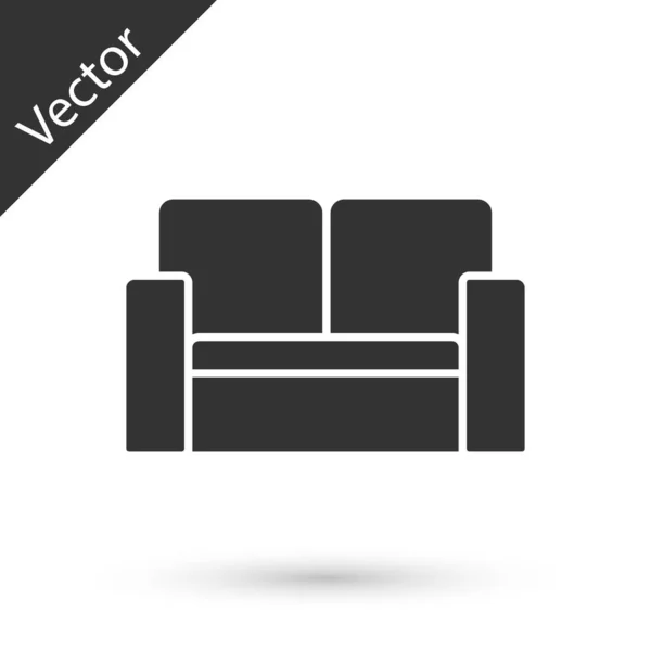 Icône Chaise Cinema Gris Isolé Sur Fond Blanc Vecteur — Image vectorielle