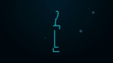Parlayan neon hattı tornavida simgesi siyah arkaplanda izole edildi. Servis aracı sembolü. 4K Video hareketli grafik canlandırması