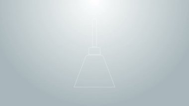 Mavi çizgi Chandelier simgesi gri arkaplanda izole edildi. 4K Video hareketli grafik canlandırması