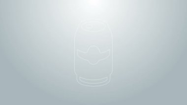 Mavi çizgi bira gri arkaplanda izole edilebilir. 4K Video hareketli grafik canlandırması