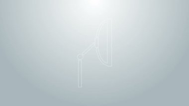 Mavi çizgi Windscreen silecek simgesi gri arkaplanda izole edildi. 4K Video hareketli grafik canlandırması